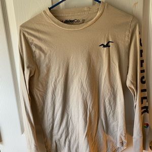 Hollister tan shirt XXS
